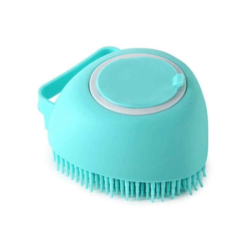 Pet Bath Brush Shampoo-Wiggleez-Heart Blue-Wiggleez