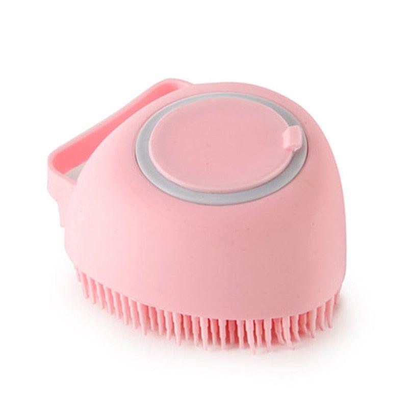 Pet Bath Brush Shampoo-Wiggleez-Heart Pink-Wiggleez