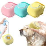 Pet Bath Brush Shampoo-Wiggleez-Square Yellow-Wiggleez