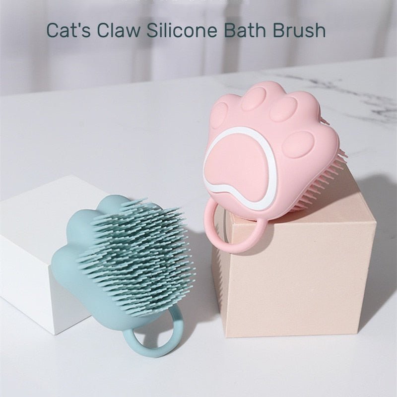 Pet Bath Brush With Shampoo Dispenser-Wiggleez-Blue-Wiggleez