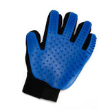 Pet De-Shedding Brush Glove-Wiggleez-Left Hand Blue-Wiggleez