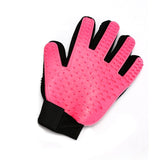 Pet De-Shedding Brush Glove-Wiggleez-Left Hand Pink-Wiggleez