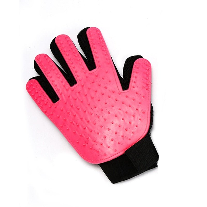 Pet De-Shedding Brush Glove-Wiggleez-Right Hand Pink-Wiggleez