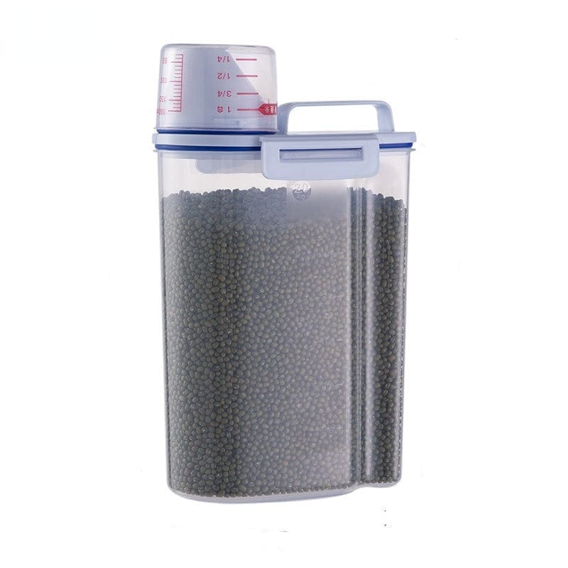 Pet Food Plastic Container-Wiggleez-2KG white-Wiggleez