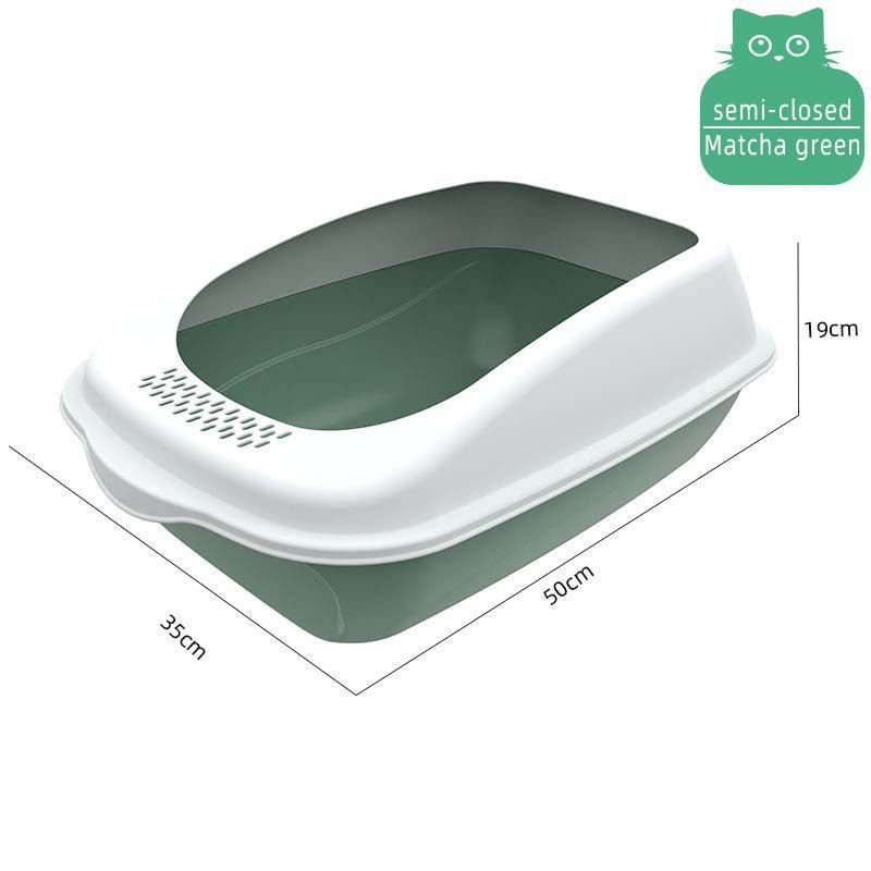 Pet Litter Box Fully Enclosed Spillproof Deodorant Cat Toilet Sandbox-Wiggleez-Cherry Blossom- with door-Wiggleez