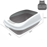 Pet Litter Box Fully Enclosed Spillproof Deodorant Cat Toilet Sandbox-Wiggleez-Cherry Blossom- with door-Wiggleez