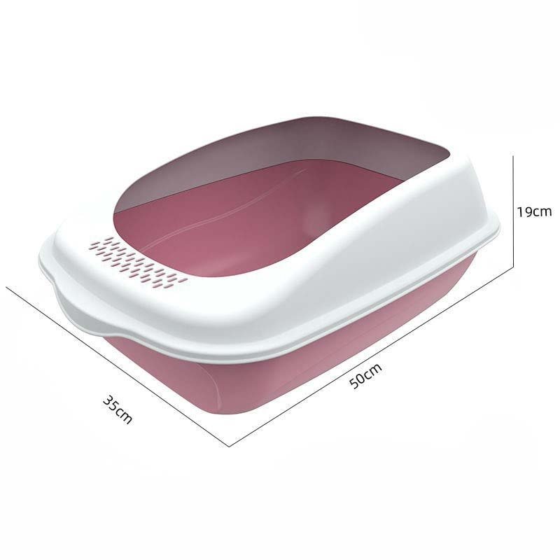 Pet Litter Box Fully Enclosed Spillproof Deodorant Cat Toilet Sandbox-Wiggleez-Cherry Blossom- with door-Wiggleez