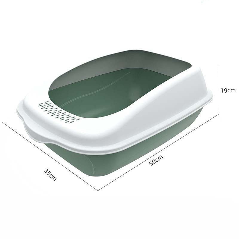 Pet Litter Box Fully Enclosed Spillproof Deodorant Cat Toilet Sandbox-Wiggleez-Green -semi-sealed-Wiggleez