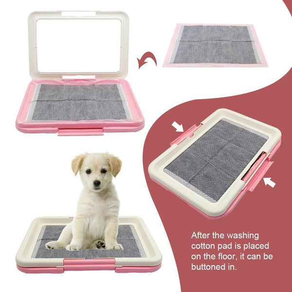 Portable Dog Training Toilet Indoor Pad Holder Tray-Wiggleez-Blue-47x34cm-Wiggleez