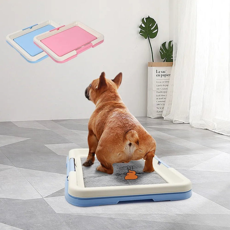 Portable Dog Training Toilet Indoor Pad Holder Tray-Wiggleez-Blue-47x34cm-Wiggleez