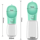 Portable Dog travel Water Bottle-Wiggleez-Green A-350ml-Wiggleez