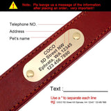 Real Leather Personalized Engraved Dog Collar Tag Personalized-Wiggleez-Red-XL-Wiggleez