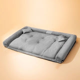 Rectangle Dog Sofa Bed With Pillow-Wiggleez-Grey-M 12.5kg-Wiggleez