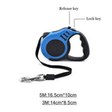 Retractable Dog Leash-Wiggleez-Blue-3M-Wiggleez