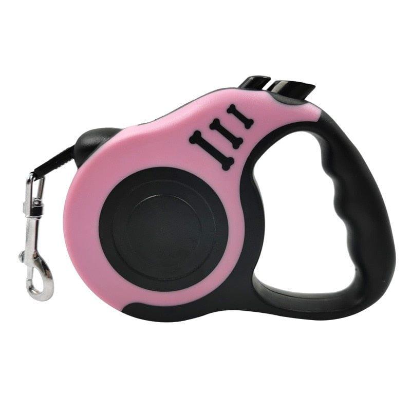 Retractable Dog Leash-Wiggleez-Pink-3M-Wiggleez