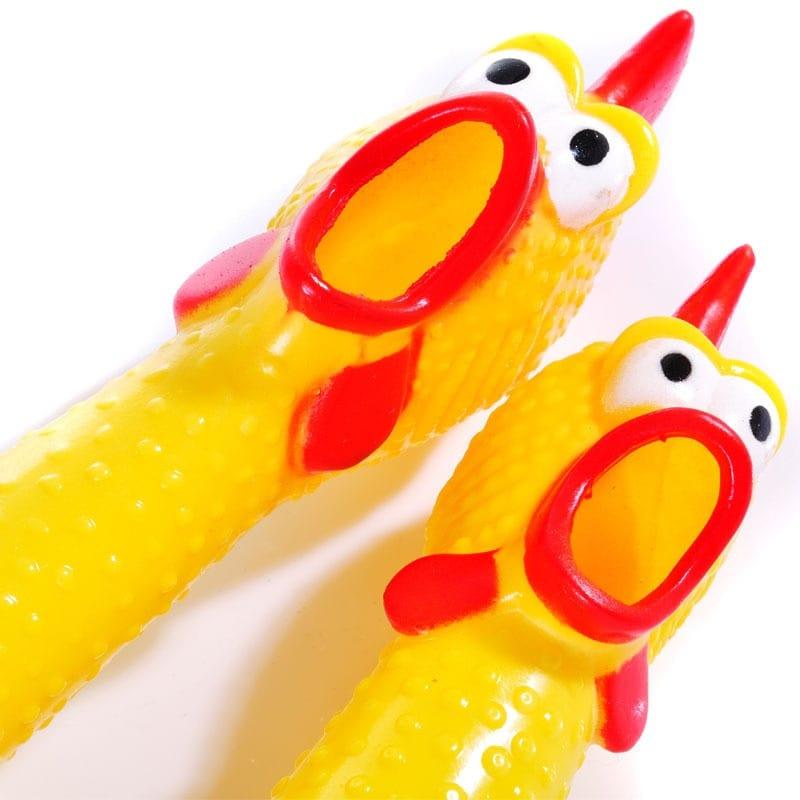 Screaming Chicken Squeeze Sound Dog Toy-Wiggleez-Black-Wiggleez
