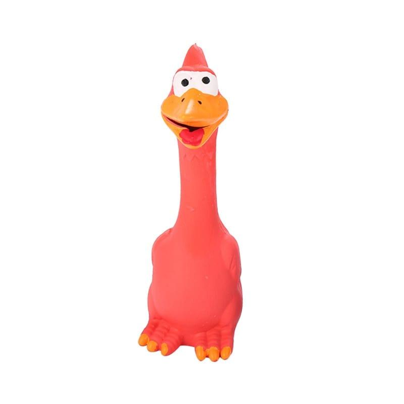 Screaming Chicken Squeeze Sound Dog Toy-Wiggleez-Black-Wiggleez