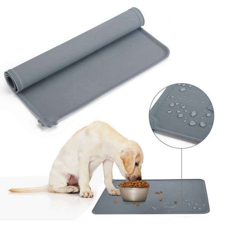 Silicone Dog Cat Non-Stick Waterproof Feeding Tray Mat-Dog Supplies-Wiggleez-Black-Wiggleez