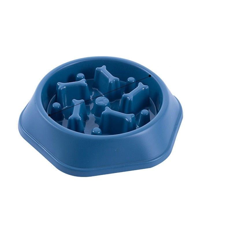 Slow Feeder Dog Food Bowl-Wiggleez-Blue-Wiggleez