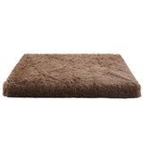 Soft Calming and Relaxing Ultra Plush Dog and Cat Bed-Wiggleez-Coffee-16 x 12 x 2 in-Wiggleez