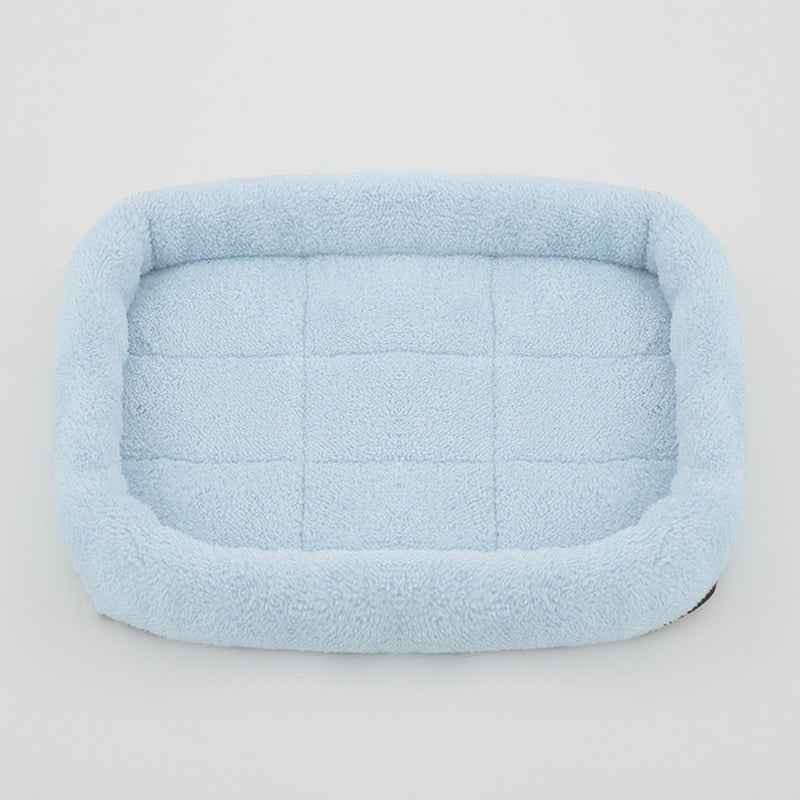 Soft Plush Square Calming Dog Cat Mat Bed-Wiggleez-Gray-S (45X35CM)-Wiggleez