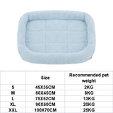 Soft Plush Square Calming Dog Cat Mat Bed-Wiggleez-Gray-S (45X35CM)-Wiggleez