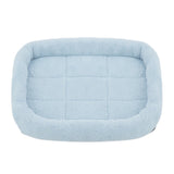 Soft Plush Square Calming Dog Cat Mat Bed-Wiggleez-Blue-S (45X35CM)-Wiggleez