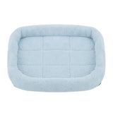 Soft Plush Square Calming Dog Cat Mat Bed-Wiggleez-Blue-S (45X35CM)-Wiggleez