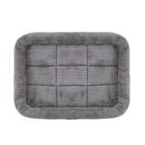 Soft Plush Square Calming Dog Cat Mat Bed-Wiggleez-Gray-S (45X35CM)-Wiggleez
