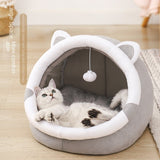 Soft Warm Cozy Cat Round Bed Basket-Wiggleez-Pink-S (12 x 12 x 11 in)-Wiggleez