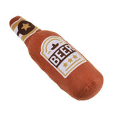 Squeaky Beer Bottle Shape Squeaky Plush Toy-Wiggleez-Orange-Wiggleez
