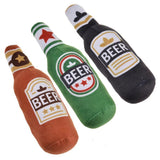 Squeaky Beer Bottle Shape Squeaky Plush Toy-Wiggleez-Orange-Wiggleez