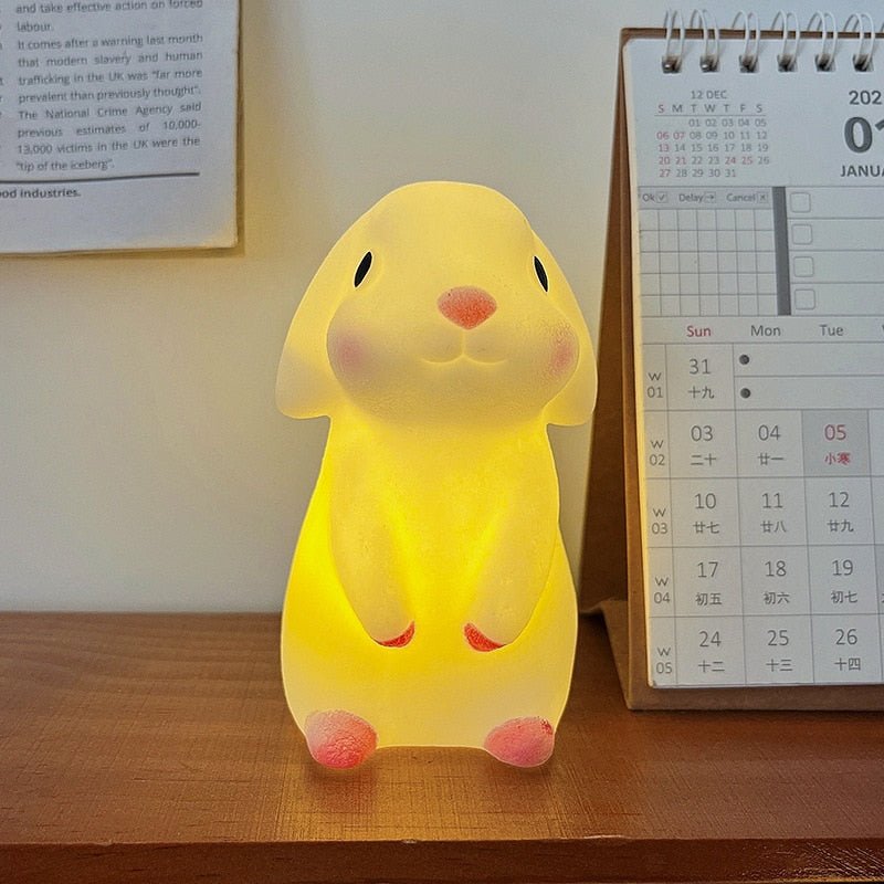 Super Cute Silicone Kitty 7 Touch Color Night Bedroom Lamp-Cat Baby 7 Touch Color-Wiggleez-Big Bunny-Wiggleez