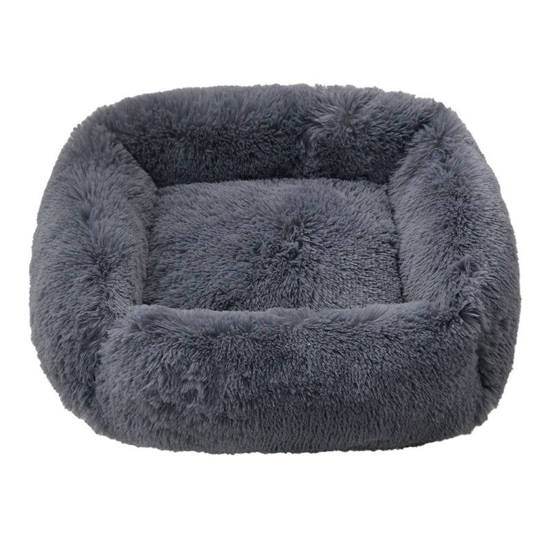 Super Soft Square Anti Anxiety Dog Bed-Wiggleez-Dark gray-S 22 x 18 in-Wiggleez