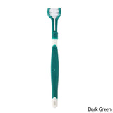 Three-Head Multi-angle Pet Toothbrush-Wiggleez-Green-Wiggleez