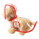 Transparent Raincoat For Small and Medium Dogs-Wiggleez-Red-XS-Wiggleez