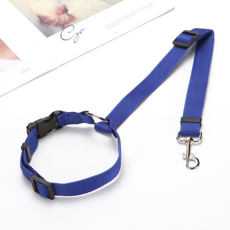 Two-in-One Adjustable Pet Dog Car Seat Belt-Wiggleez-Blue-Wiggleez