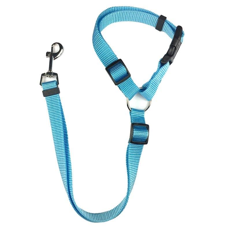 Two-in-One Adjustable Pet Dog Car Seat Belt-Wiggleez-SkyBlue-Wiggleez