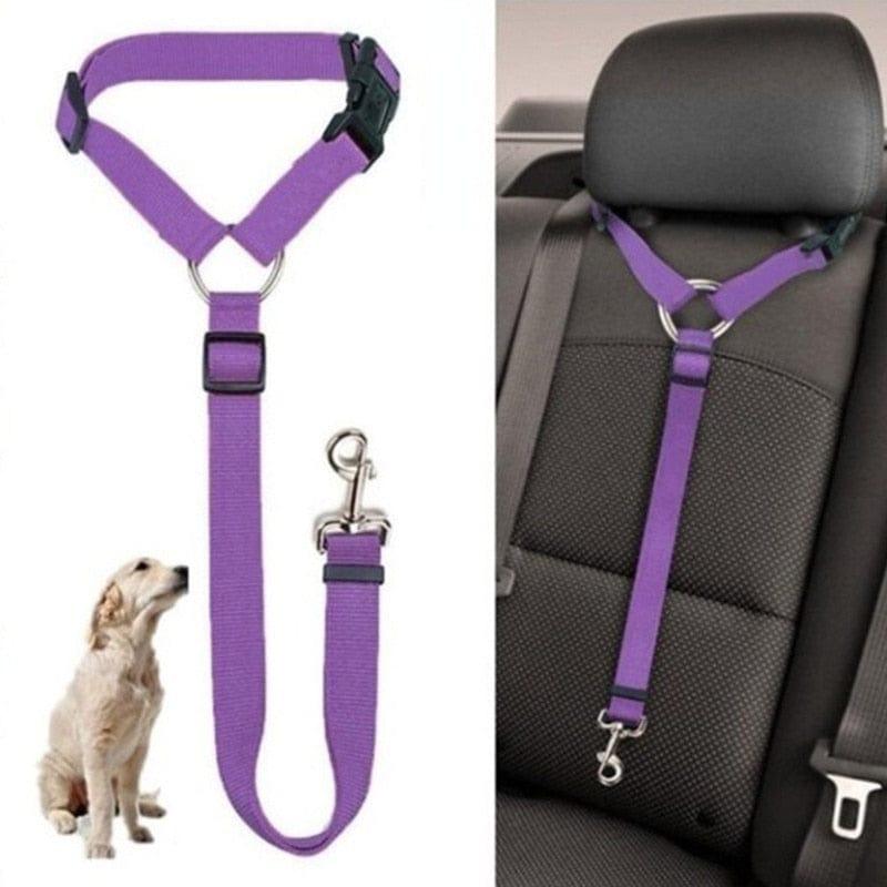 Two-in-One Adjustable Pet Dog Car Seat Belt-Wiggleez-Black-Wiggleez