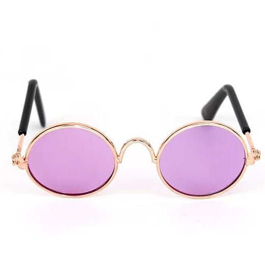 Vintage Round Cat Sunglasses-Wiggleez-Purple-Wiggleez