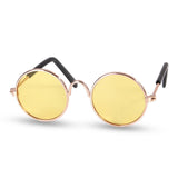 Vintage Round Cat Sunglasses-Wiggleez-Yellow-Wiggleez