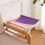 Wooden Cat Window Hanging Washable Cotton Hammock Bed Lounger-0-Wiggleez-Pink-Purple-Wiggleez