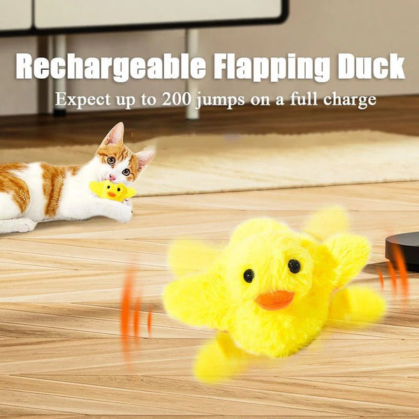 Interactive Electric Flapping Duck Bird Cat Toys With Catnip Vibration Sensor-Wiggleez-Flapping Duck-Wiggleez