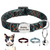 Quick Release Breakaway Nylon Personalized Cat Collar-Wiggleez-Red-S-Wiggleez
