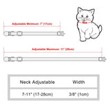 Quick Release Breakaway Nylon Personalized Cat Collar-Wiggleez-Red-S-Wiggleez