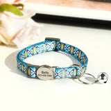 Quick Release Breakaway Nylon Personalized Cat Collar-Wiggleez-Red-S-Wiggleez