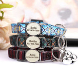 Quick Release Breakaway Nylon Personalized Cat Collar-Wiggleez-Red-S-Wiggleez