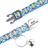 Quick Release Breakaway Nylon Personalized Cat Collar-Wiggleez-Red-S-Wiggleez